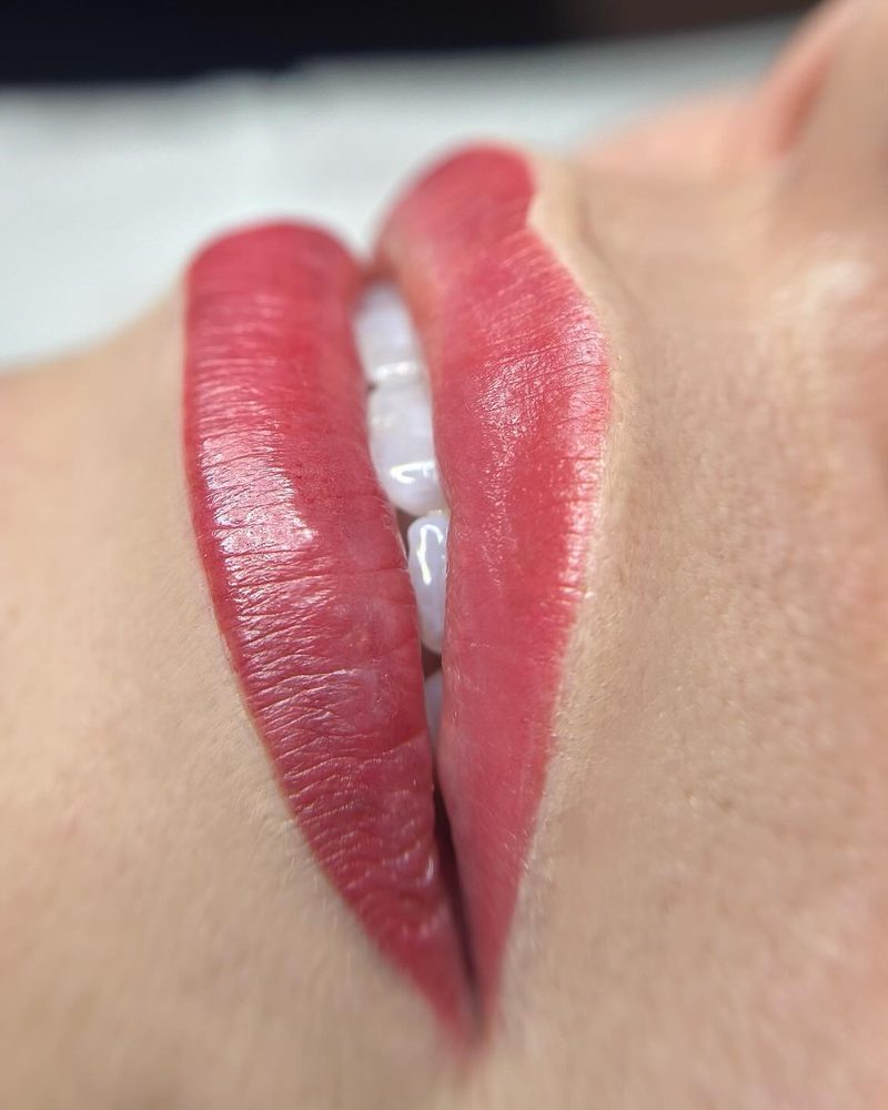 Permanentní make-up rtů, detail